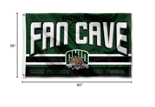 Ohio Bobcats Fan Man Cave Banner Flag - Sports Collectibles, Sports Memorabilia, Sports Fan Shop, Sports Gifts