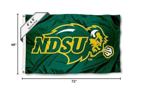 College Flags & Banners Co. NDSU Bison 4 ft x 6 ft Green Flag - Sports Collectibles, Sports Memorabilia, Sports Fan Shop, Sports Gifts