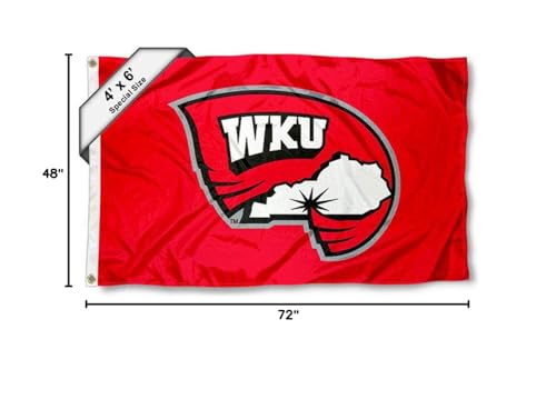 College Flags & Banners Co. WKU Hilltoppers 4 ft x 6 ft Flag - Sports Collectibles, Sports Memorabilia, Sports Fan Shop, Sports Gifts