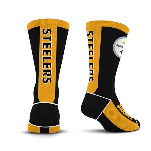 For Bare Feet NFL PITTSBURGH STEELERS MVP Crew Sock Team Color Youth - Sports Gifts, Sports Memorabilia, Sports Collectibles, Fan Shop
