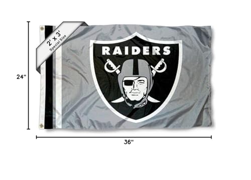 WinCraft Las Vegas Raiders 2x3 Feet Flag - Sports Collectibles, Sports Memorabilia, Sports Fan Shop, Sports Gifts