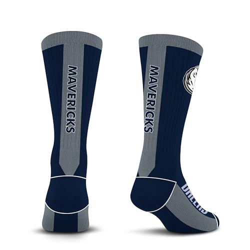 For Bare Feet NBA DALLAS MAVERICKS MVP Crew Sock Team Color Large - Sports Gifts, Sports Memorabilia, Sports Collectibles, Fan Shop