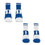 For Bare Feet NCAA DUKE BLUE DEVILS Front and Center 2 Pack Team Colors Large - Sports Gifts, Sports Memorabilia, Sports Collectibles, Fan Shop