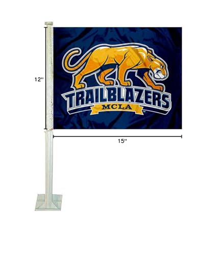 College Flags & Banners Co. MCLA Trailblazers Car Flag - Sports Collectibles, Sports Memorabilia, Sports Fan Shop, Sports Gifts