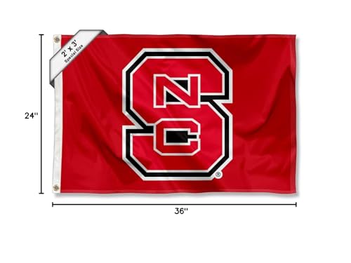 College Flags & Banners Co. North Carolina State Wolfpack Small 2x3 Foot Flag - Sports Collectibles, Sports Memorabilia, Sports Fan Shop, Sports Gifts