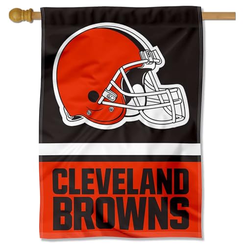 WinCraft Cleveland Browns New Logo Double Sided Banner Flag - Sports Collectibles, Sports Memorabilia, Sports Fan Shop, Sports Gifts