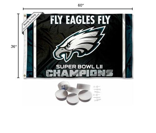 Philadelphia Eagles Fly Eagles Fly Super Bowl Champions Banner and Tapestry Wall Tack Pads - Sports Collectibles, Sports Memorabilia, Sports Fan Shop, Sports Gifts