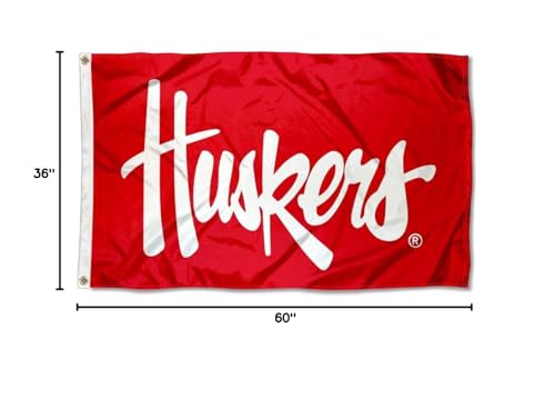 College Flags & Banners Co. Nebraska Huskers Script Huskers Flag and USA 3x5 Flag Set - Sports Collectibles, Sports Memorabilia, Sports Fan Shop, Sports Gifts