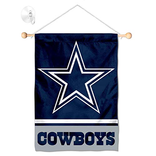 Dallas Cowboys Banner Window Wall Hanging Flag with Suction Cup - Sports Collectibles, Sports Memorabilia, Sports Fan Shop, Sports Gifts