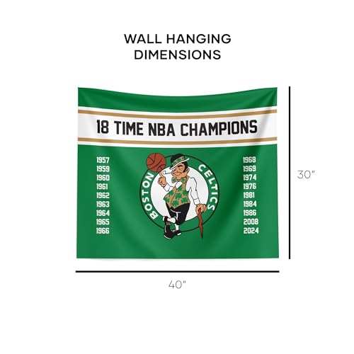 Northwest NBA Boston Celtics NBA Champions 2024 Wall Hanging Tapestry, 34" x 40", Banners - Sports Collectibles, Sports Memorabilia, Sports Fan Shop, Sports Gifts