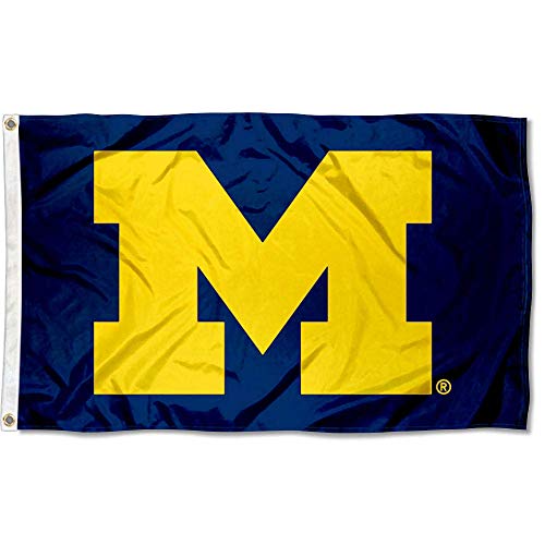 College Flags & Banners Co. University of Michigan Block M and USA Flag 3x5 Set - Sports Collectibles, Sports Memorabilia, Sports Fan Shop, Sports Gifts