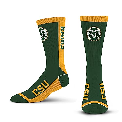 For Bare Feet NCAA COLORADO STATE RAMS MVP Crew Sock Team Color Large - Sports Gifts, Sports Memorabilia, Sports Collectibles, Fan Shop