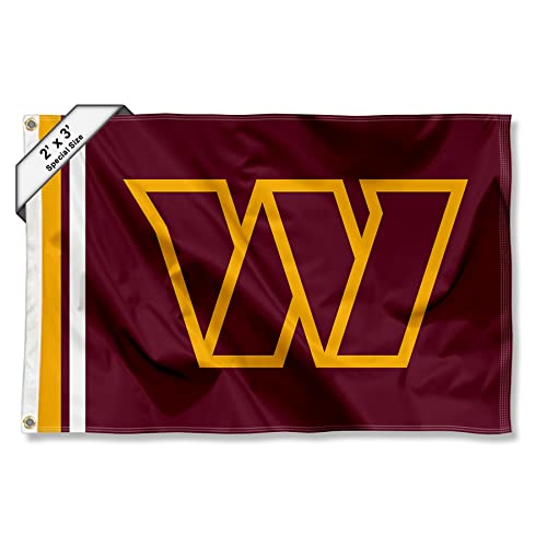 Washington Commanders Wordmark 2x3 Foot Small Flag - Sports Collectibles, Sports Memorabilia, Sports Fan Shop, Sports Gifts
