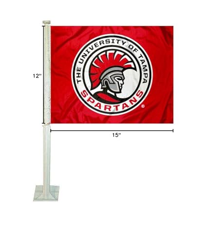 College Flags & Banners Co. Tampa Spartans Car Flag - Sports Collectibles, Sports Memorabilia, Sports Fan Shop, Sports Gifts