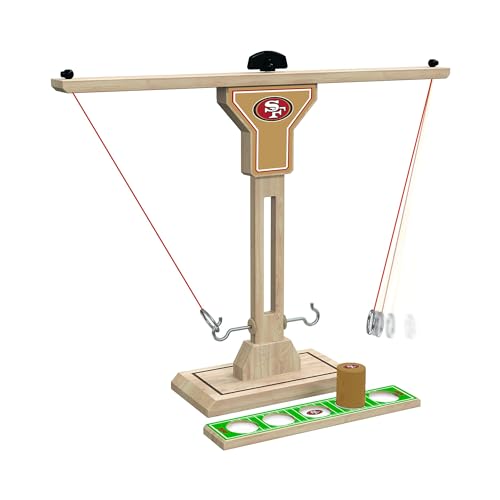 Wild Sports NFL New England Patriots Wooden Ring Swing Battle - Head-to-Head Ring Toss Hook & Ring Game for NFL Fans - Sports Collectibles, Sports Memorabilia, Sports Fan Shop, Sports Gifts