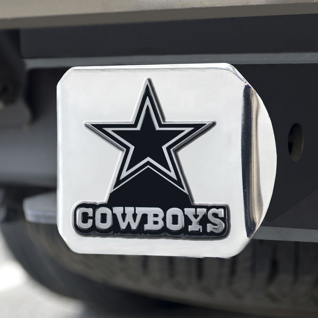 Dallas Cowboys Hitch Cover Chrome Emblem on Chrome - Special Order - Sports Collectibles, Sports Memorabilia, Sports Fan Shop, Sports Gifts