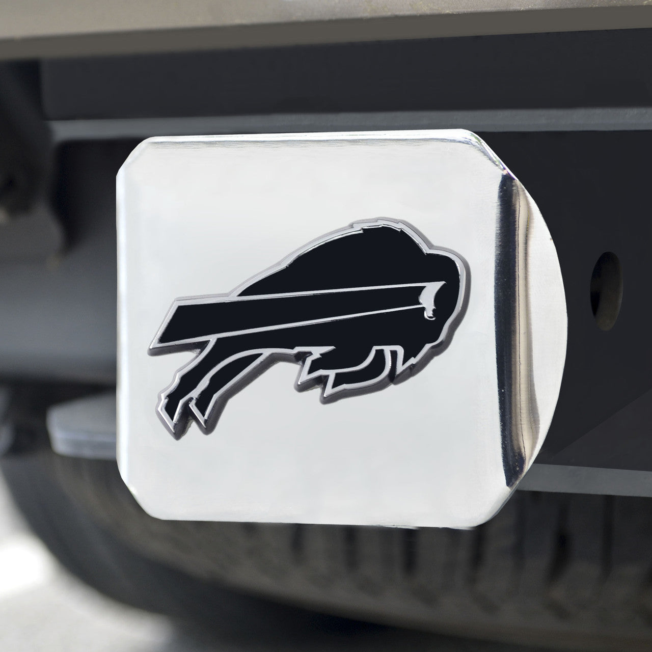 Buffalo Bills Hitch Cover Chrome Emblem on Chrome - Special Order - Sports Collectibles, Sports Memorabilia, Sports Fan Shop, Sports Gifts