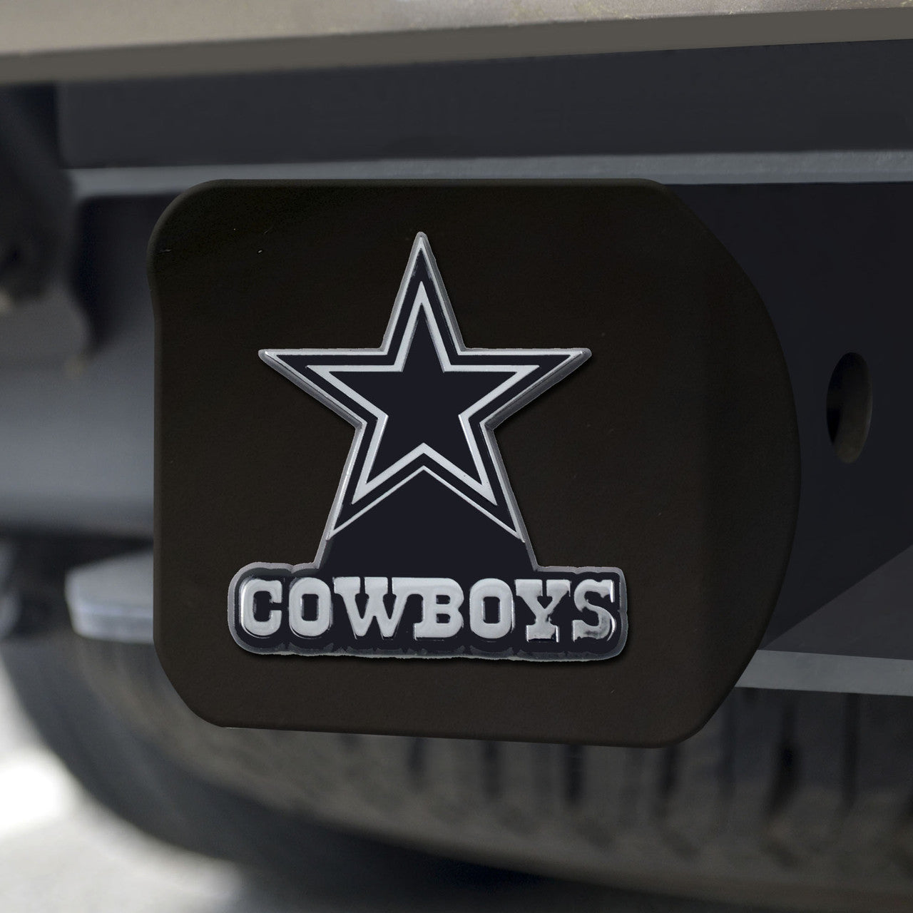 Dallas Cowboys Hitch Cover Chrome Emblem on Black - Special Order - Sports Collectibles, Sports Memorabilia, Sports Fan Shop, Sports Gifts