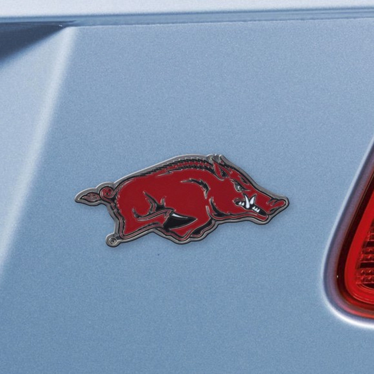 Arkansas Razorbacks Auto Emblem Premium Metal Color Special Order - Sports Collectibles, Sports Memorabilia, Sports Fan Shop, Sports Gifts