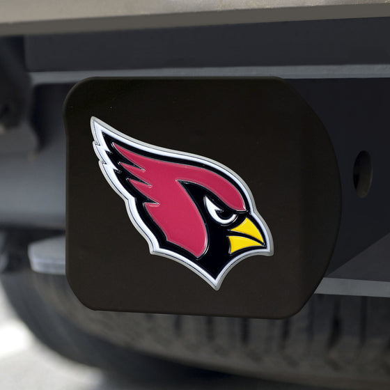 Arizona Cardinals Hitch Cover Color Emblem on Black - Sports Collectibles, Sports Memorabilia, Sports Fan Shop, Sports Gifts