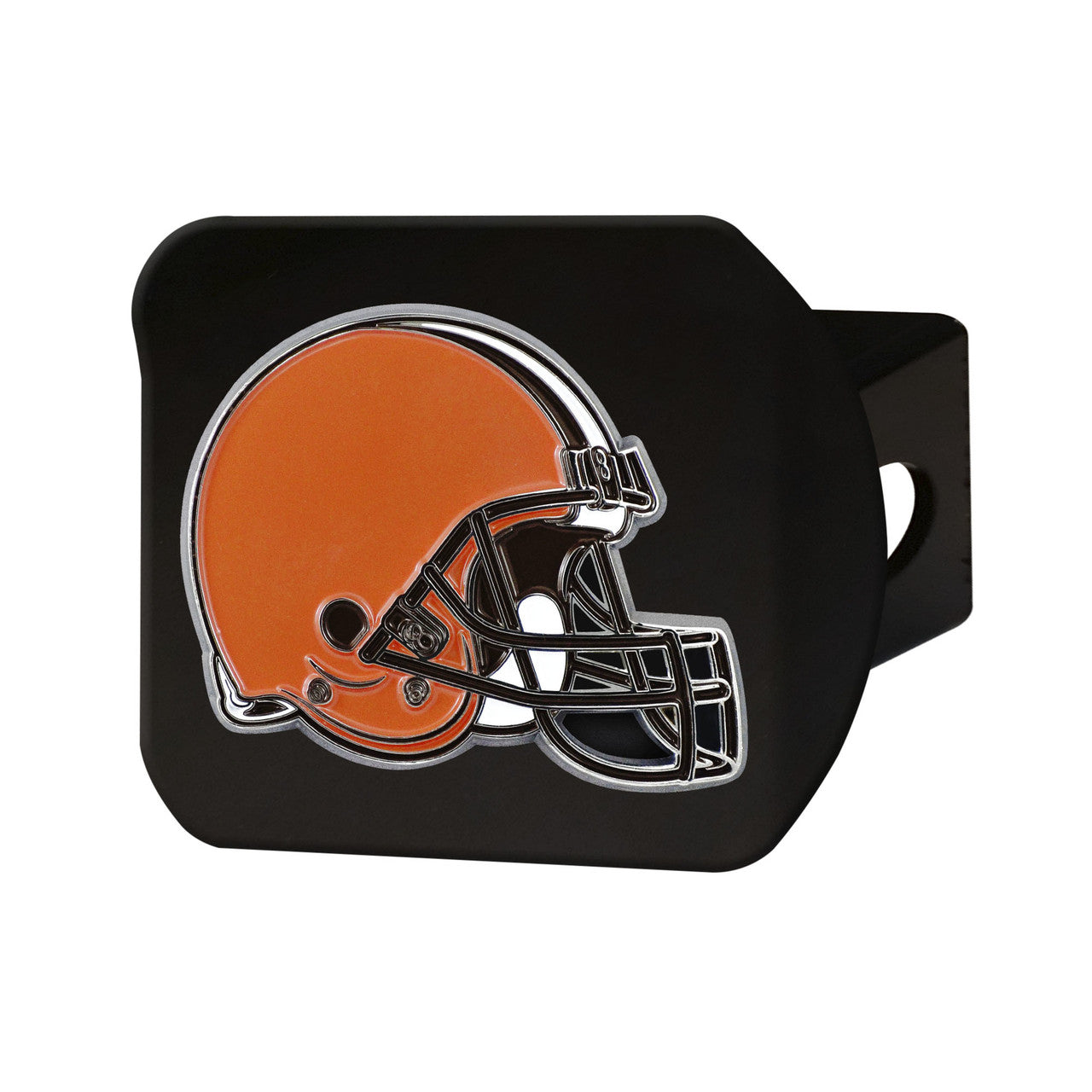 Cleveland Browns Hitch Cover Color Emblem on Chrome - Sports Collectibles, Sports Memorabilia, Sports Fan Shop, Sports Gifts