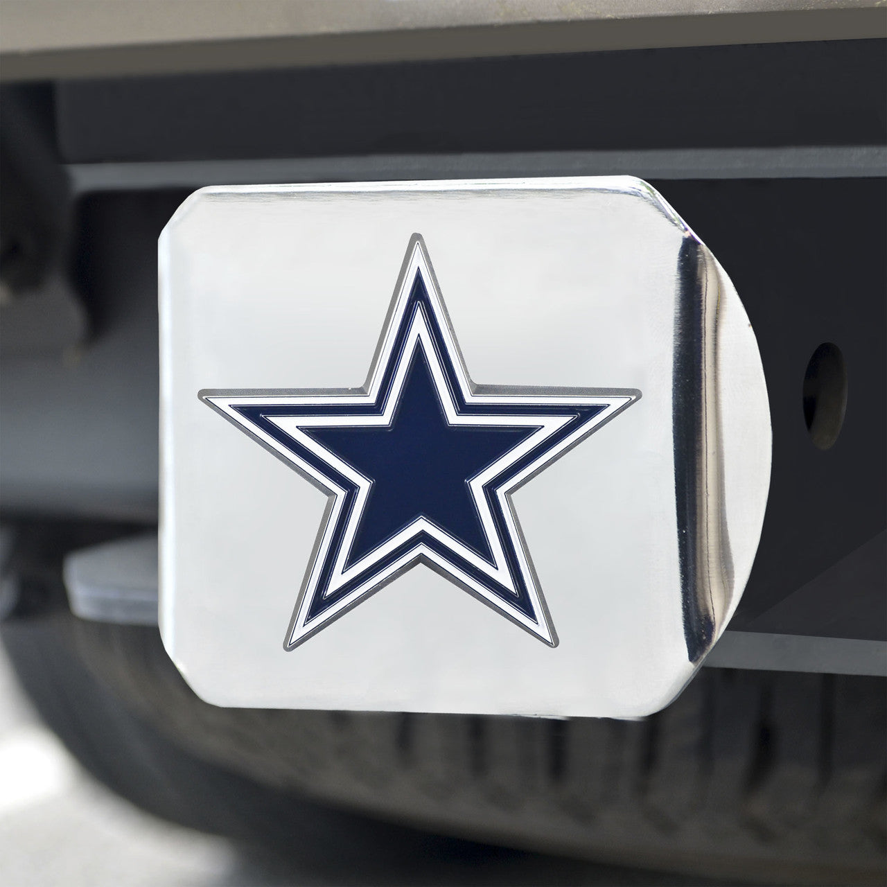 Dallas Cowboys Hitch Cover Color Emblem on Chrome - Sports Collectibles, Sports Memorabilia, Sports Fan Shop, Sports Gifts