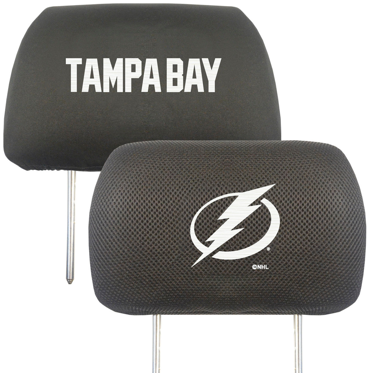 Tampa Bay Lightning Headrest Covers FanMats Special Order - Sports Collectibles, Sports Memorabilia, Sports Fan Shop, Sports Gifts