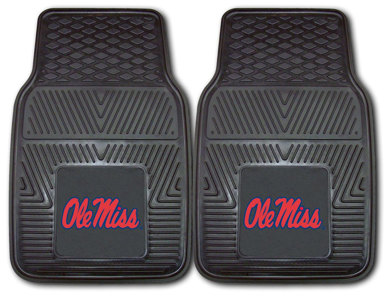 Mississippi Rebels Heavy Duty 2-Piece Vinyl Car Mats - Special Order
