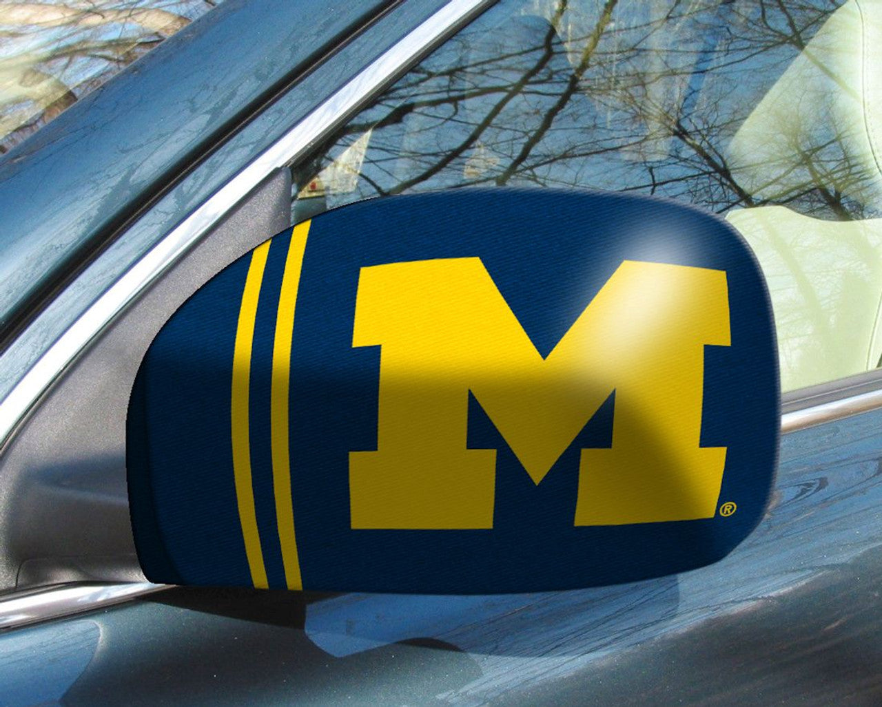 Michigan Wolverines Mirror Cover Small CO - Sports Collectibles, Sports Memorabilia, Sports Fan Shop, Sports Gifts