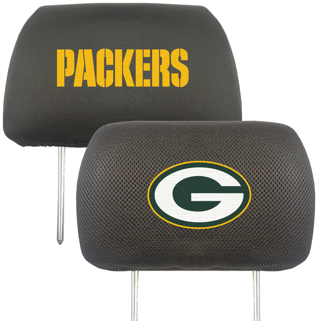 Green Bay Packers Headrest Covers FanMats - Sports Collectibles, Sports Memorabilia, Sports Fan Shop, Sports Gifts