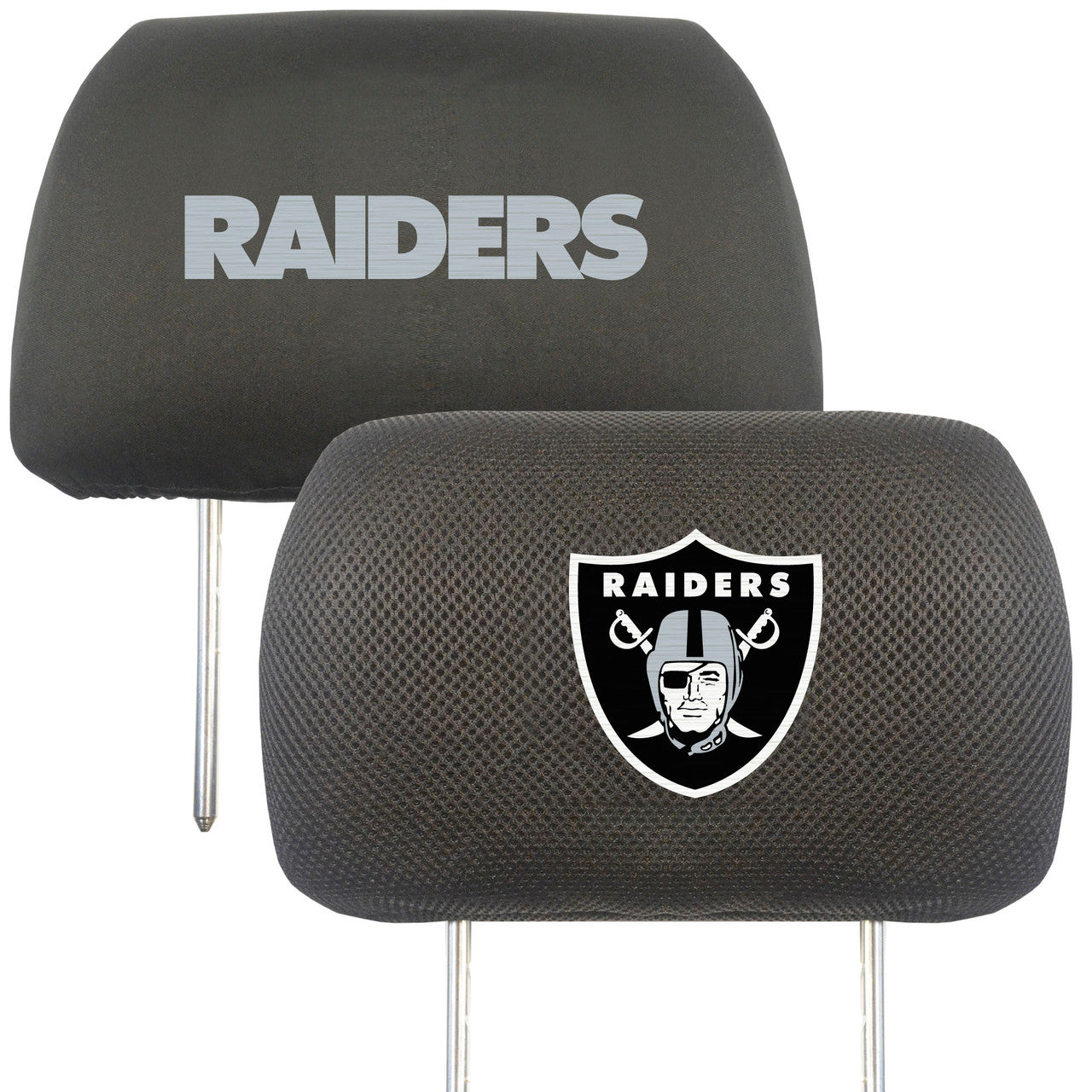 Las Vegas Raiders Headrest Covers FanMats - Sports Collectibles, Sports Memorabilia, Sports Fan Shop, Sports Gifts