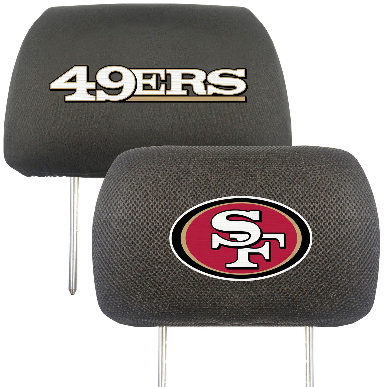 San Francisco 49ers Headrest Covers FanMats - Sports Collectibles, Sports Memorabilia, Sports Fan Shop, Sports Gifts