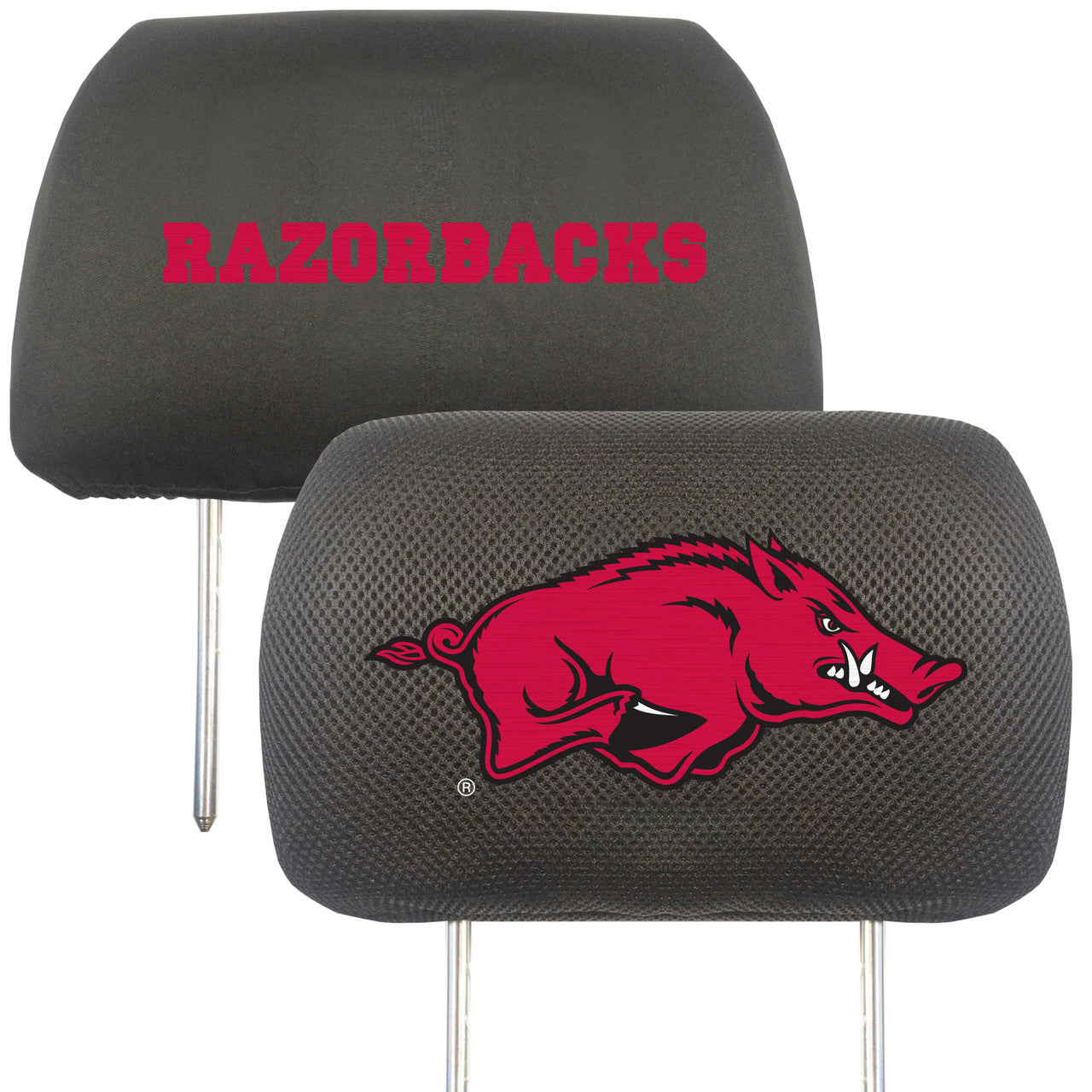 Arkansas Razorbacks Headrest Covers FanMats - Sports Collectibles, Sports Memorabilia, Sports Fan Shop, Sports Gifts