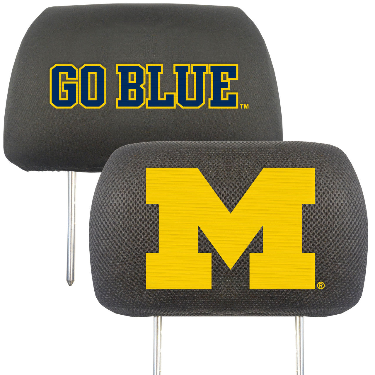 Michigan Wolverines Headrest Covers FanMats - Sports Collectibles, Sports Memorabilia, Sports Fan Shop, Sports Gifts