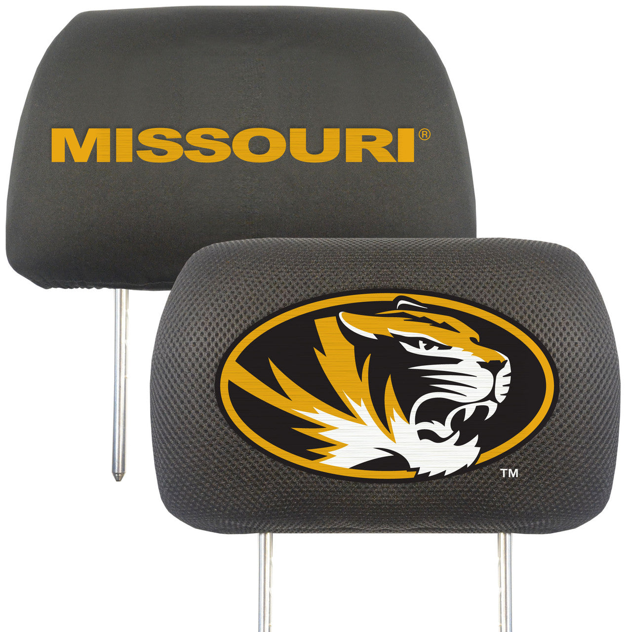 Missouri Tigers Headrest Covers FanMats Special Order - Sports Collectibles, Sports Memorabilia, Sports Fan Shop, Sports Gifts