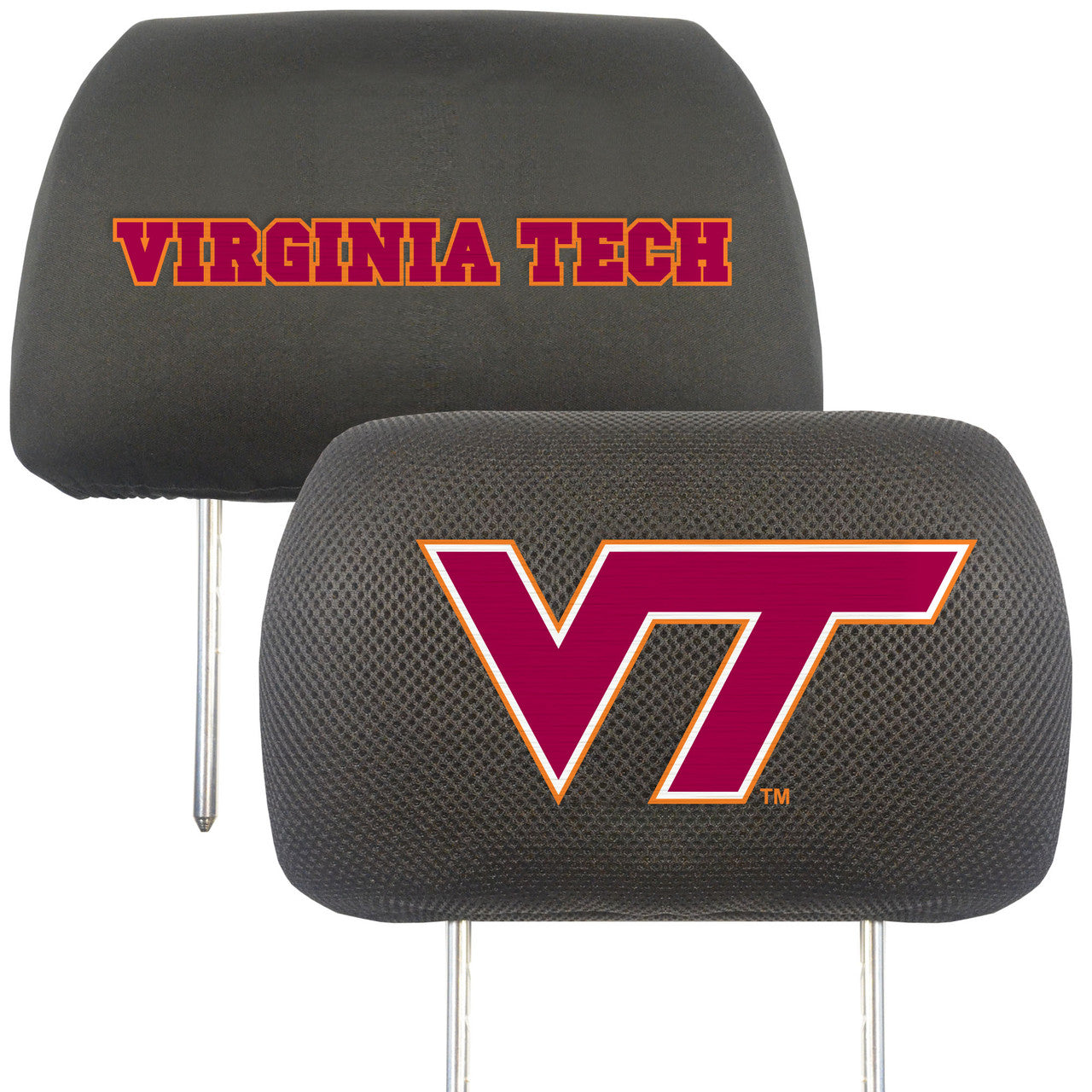 Virginia Tech Hokies Headrest Covers FanMats - Sports Collectibles, Sports Memorabilia, Sports Fan Shop, Sports Gifts