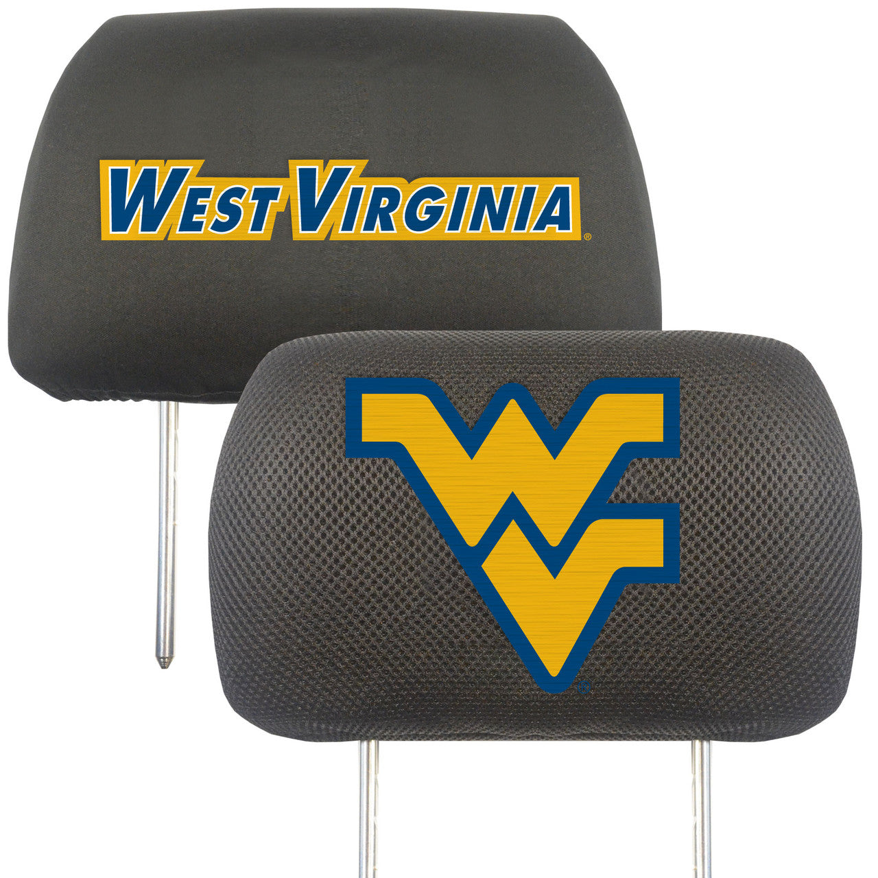 West Virginia Mountaineers Headrest Covers FanMats - Sports Collectibles, Sports Memorabilia, Sports Fan Shop, Sports Gifts