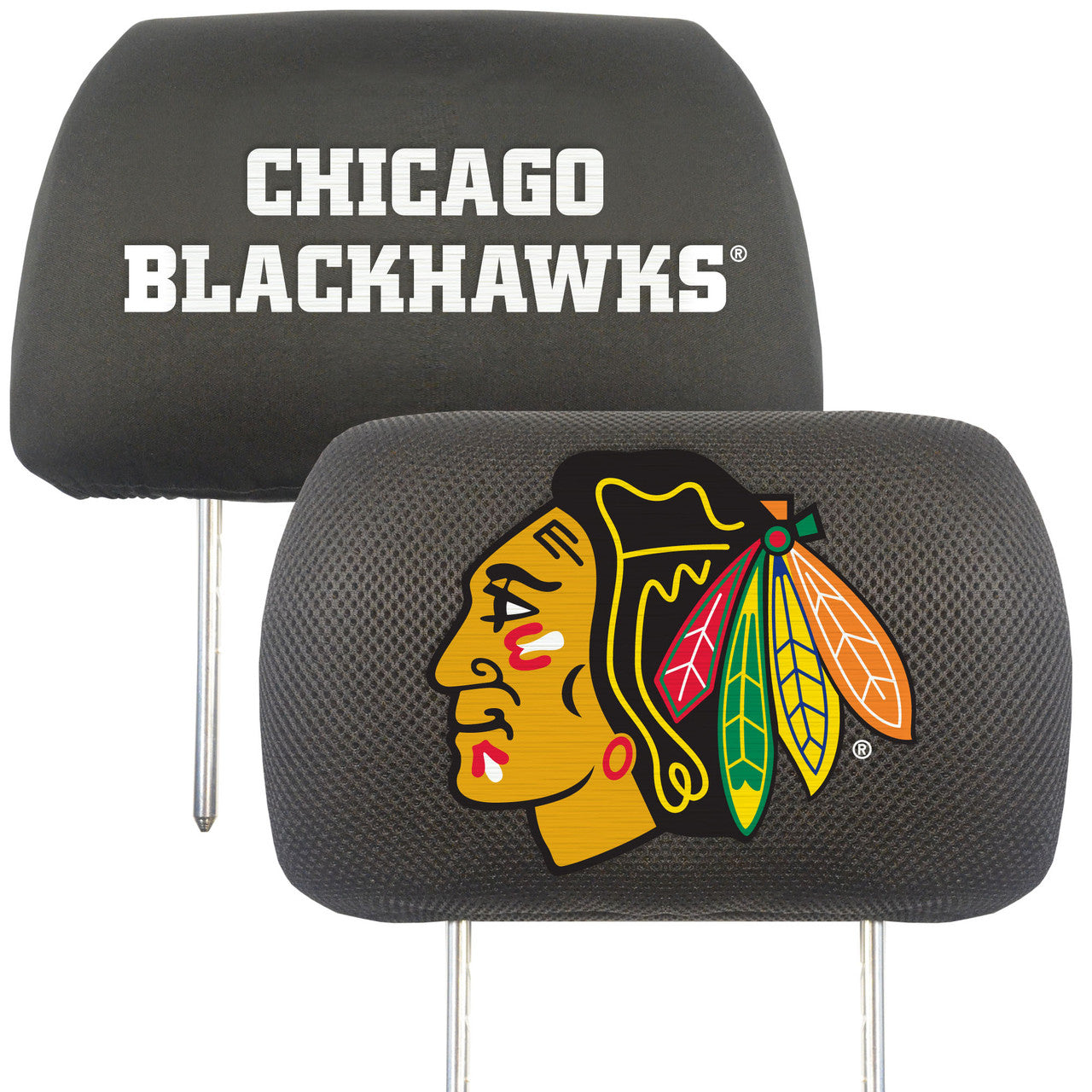 Chicago Blackhawks Headrest Covers FanMats - Sports Collectibles, Sports Memorabilia, Sports Fan Shop, Sports Gifts
