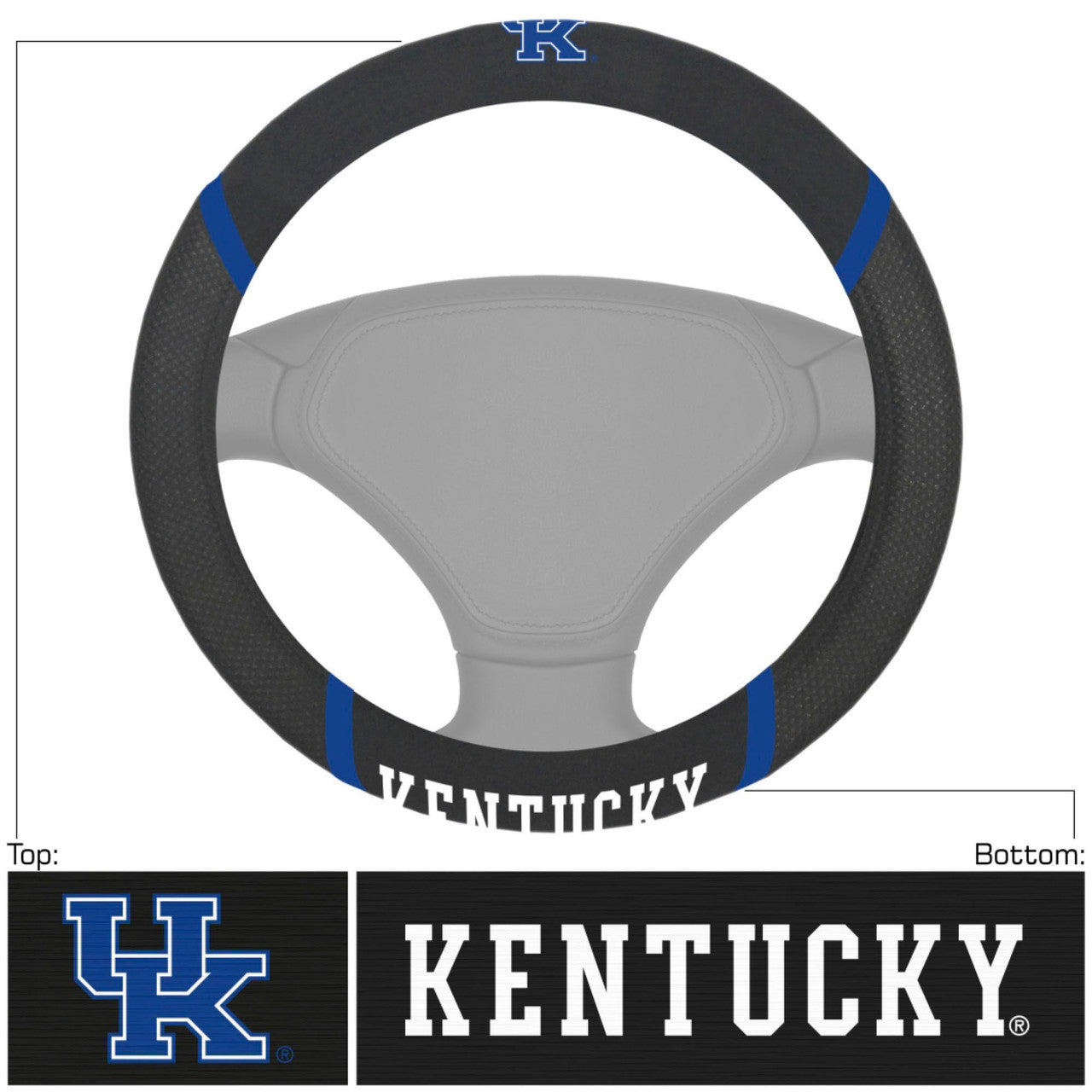 Kentucky Wildcats Steering Wheel Cover Mesh/Stitched - Sports Collectibles, Sports Memorabilia, Sports Fan Shop, Sports Gifts