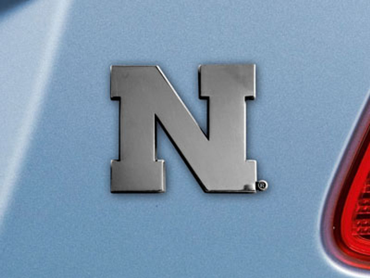 Nebraska Cornhuskers Auto Emblem Premium Metal Chrome - Sports Collectibles, Sports Memorabilia, Sports Fan Shop, Sports Gifts