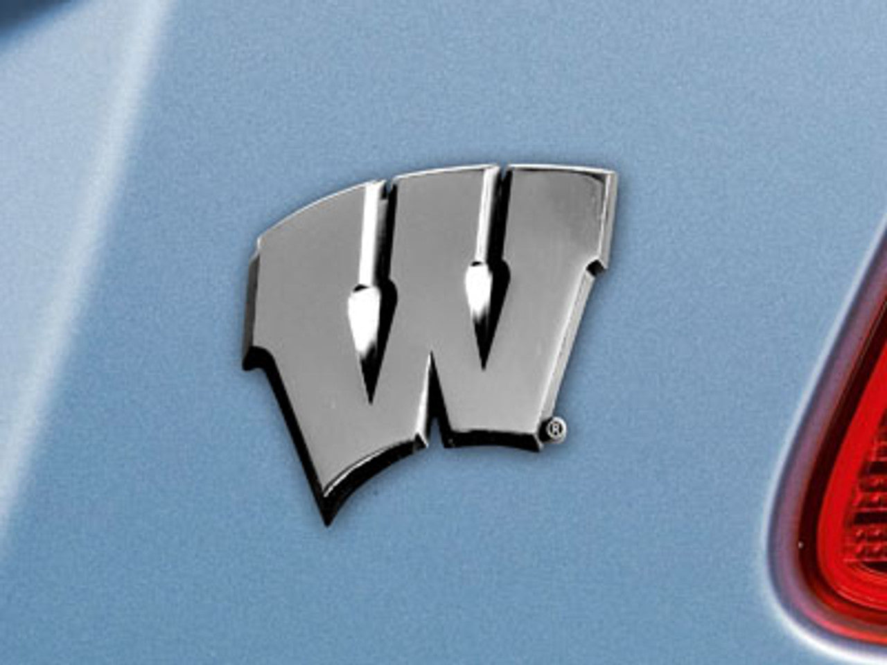 Wisconsin Badgers Auto Emblem Premium Metal Chrome - Sports Collectibles, Sports Memorabilia, Sports Fan Shop, Sports Gifts