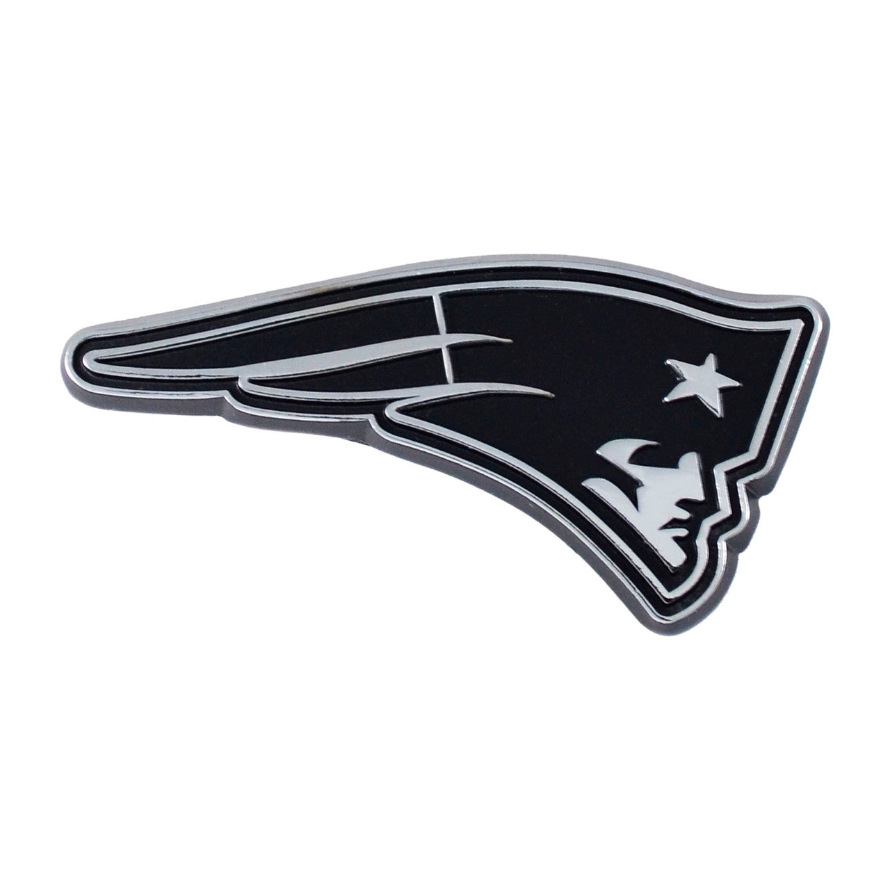 New England Patriots Auto Emblem Premium Metal Chrome - Sports Collectibles, Sports Memorabilia, Sports Fan Shop, Sports Gifts