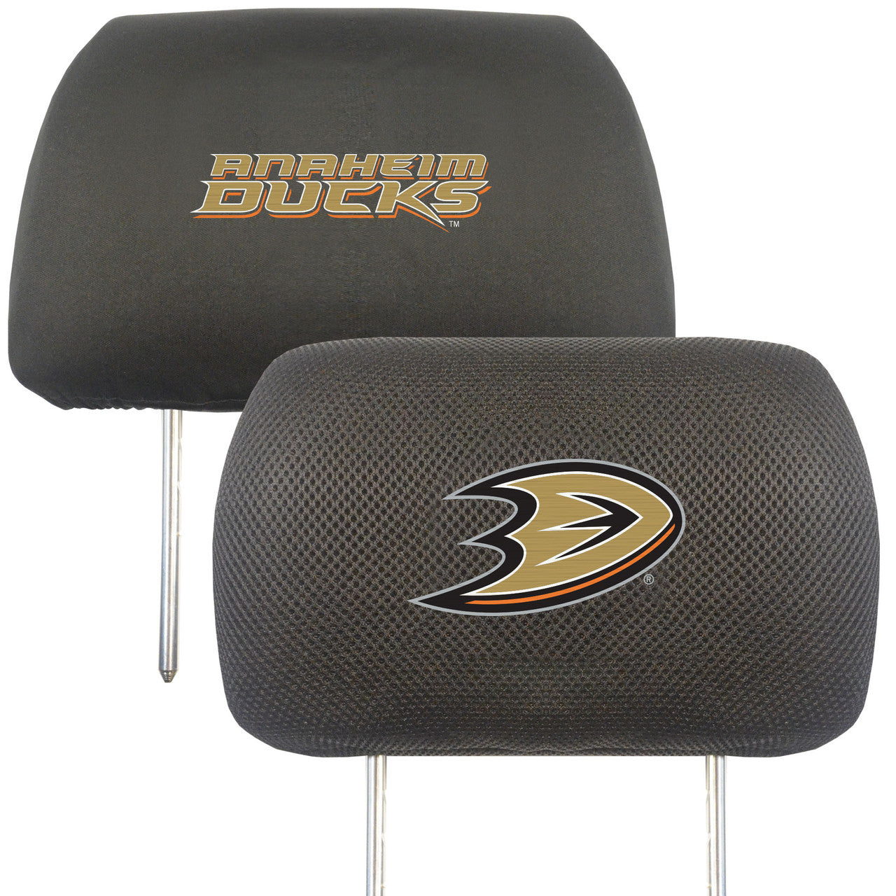 Anaheim Ducks Headrest Covers FanMats Special Order - Sports Collectibles, Sports Memorabilia, Sports Fan Shop, Sports Gifts