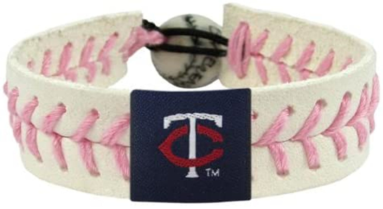 Minnesota Twins Bracelet Baseball Pink Alternate CO - Sports Collectibles, Sports Memorabilia, Sports Fan Shop, Sports Gifts