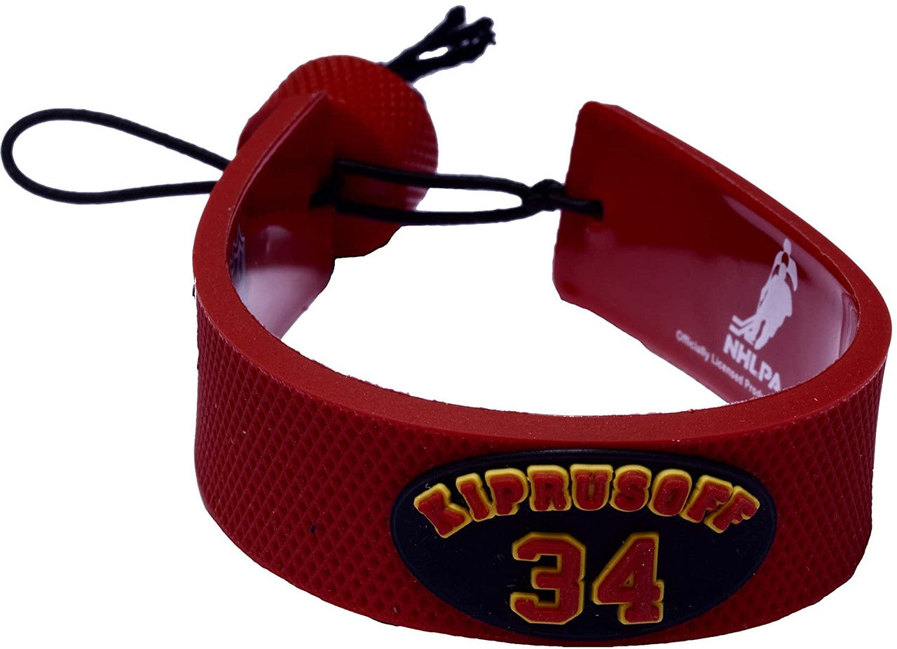Calgary Flames Bracelet Team Color Jersey Miikka Kiprusoff Design CO - Sports Collectibles, Sports Memorabilia, Sports Fan Shop, Sports Gifts