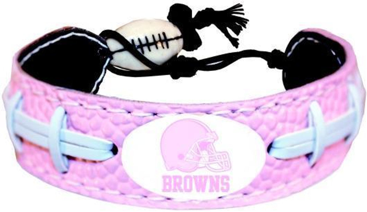 Cleveland Browns Bracelet Pink Football Alternate CO - Sports Collectibles, Sports Memorabilia, Sports Fan Shop, Sports Gifts