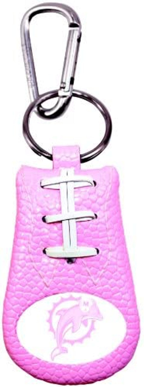 Miami Dolphins Keychain Pink Football CO - Sports Collectibles, Sports Memorabilia, Sports Fan Shop, Sports Gifts