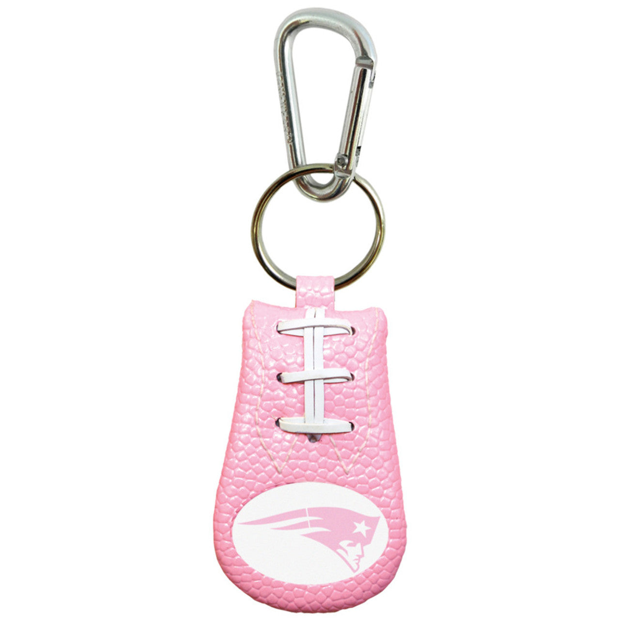 New England Patriots Keychain Pink Football CO - Sports Collectibles, Sports Memorabilia, Sports Fan Shop, Sports Gifts