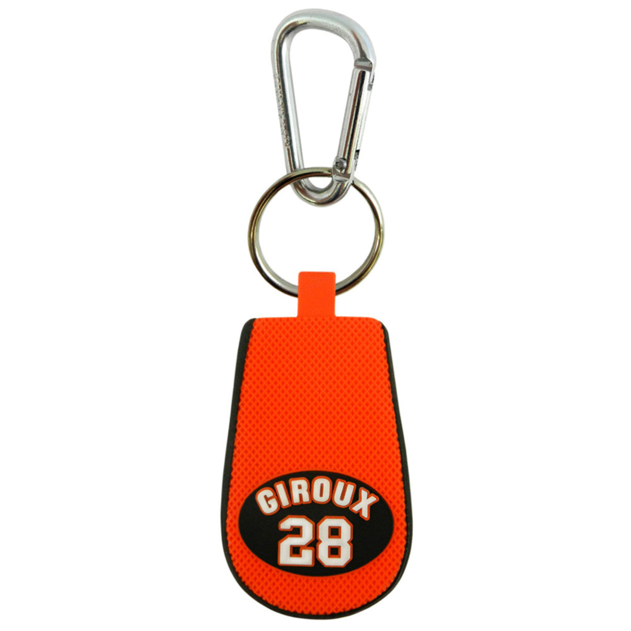 Philadelphia Flyers Keychain Team Color Jersey Claude Giroux Design CO - Sports Collectibles, Sports Memorabilia, Sports Fan Shop, Sports Gifts