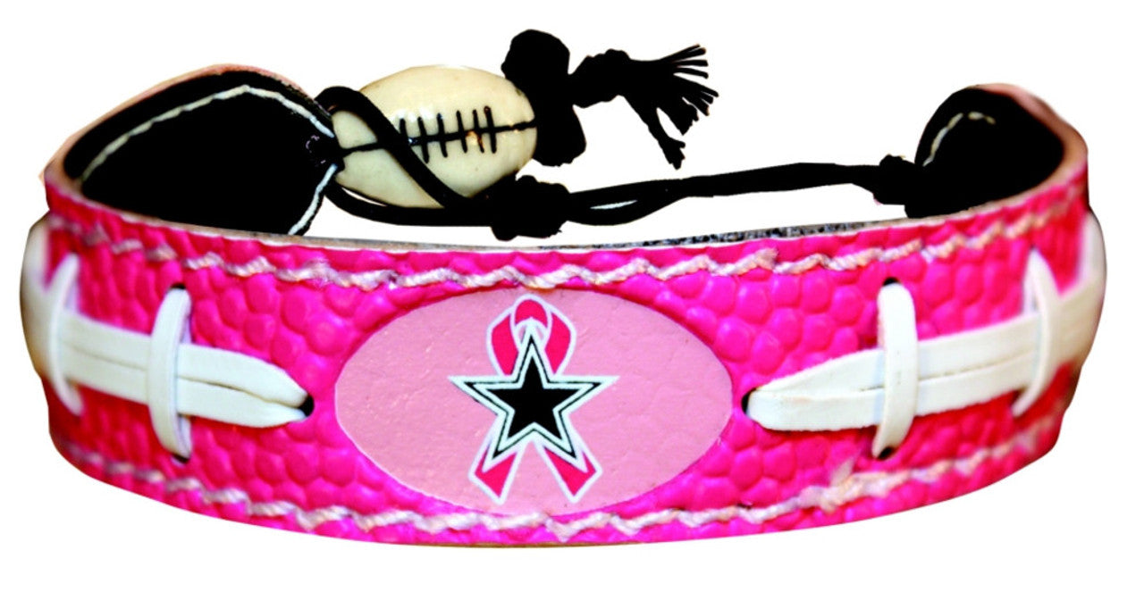 Dallas Cowboys Bracelet Breast Cancer Awareness Ribbon Pink Football CO - Sports Collectibles, Sports Memorabilia, Sports Fan Shop, Sports Gifts